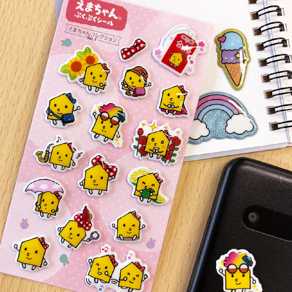 ごうかくクンぷくぷくシールＣ_えまちゃん