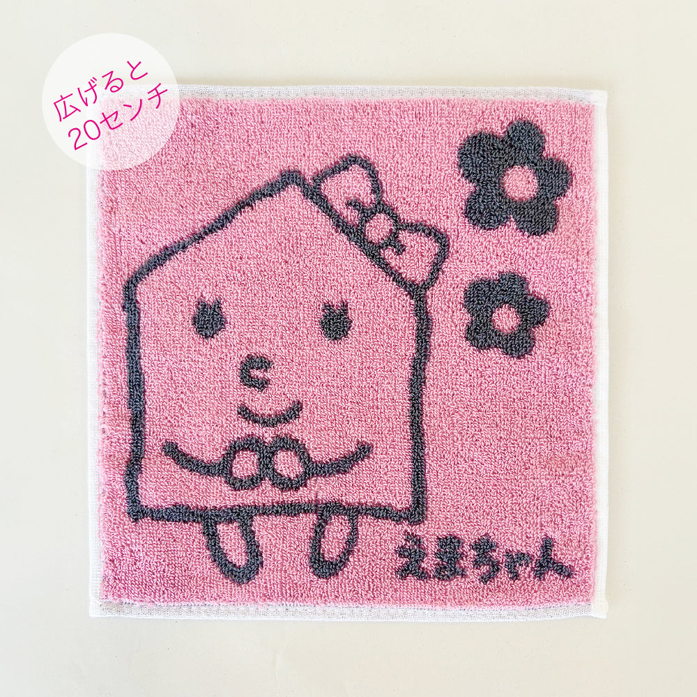 レア！80年代！小公女セーラ ハンカチ ピンク ごうかくクン＆えまちゃんミニタオルハンカチ_ピンク×グレー｜ワオショップ