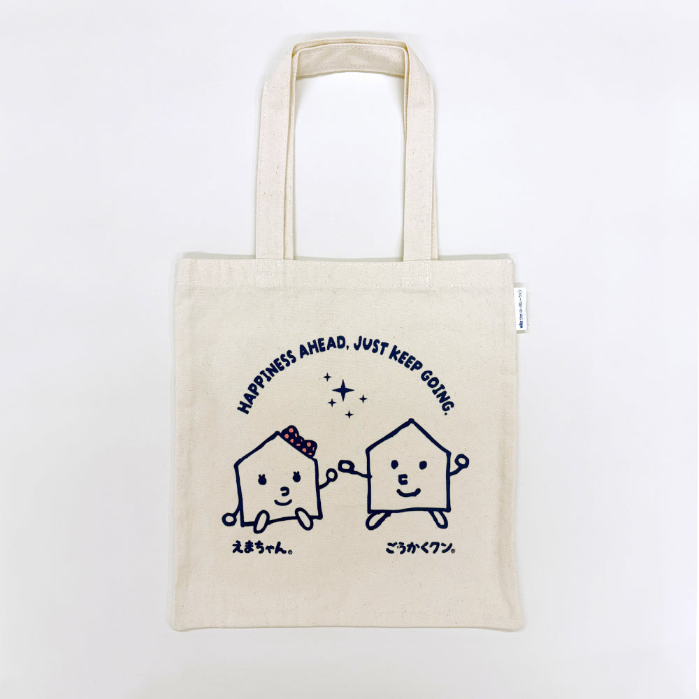 ごうかくクン＆えまちゃんトートバッグ_ナチュラル｜ワオショップ