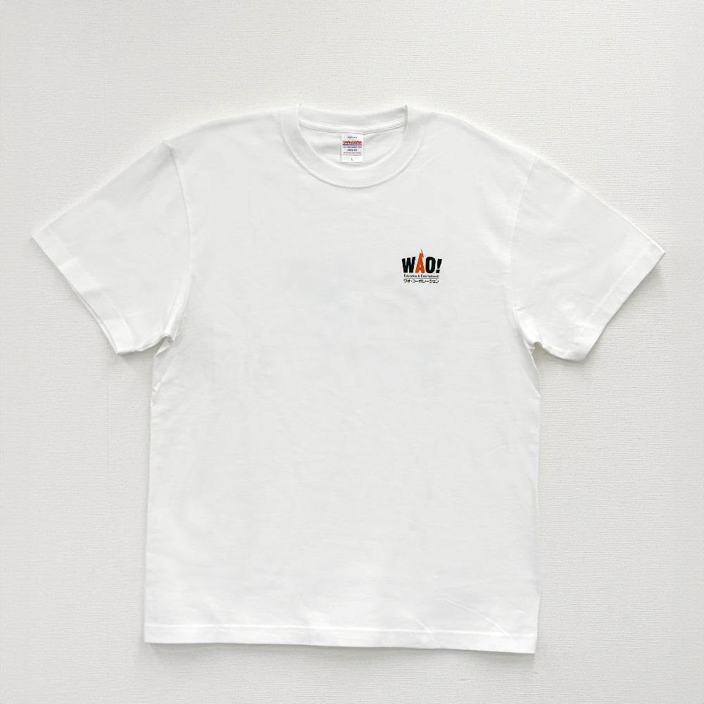 「癒やしのエディとしょう」Tシャツ_バックプリント_WH