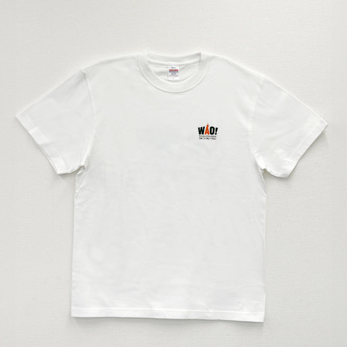 「癒やしのエディとしょう」Tシャツ_バックプリント_WH