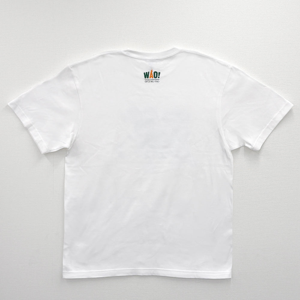 「癒やしのエディとしょう」Tシャツ_フロントプリント_WH